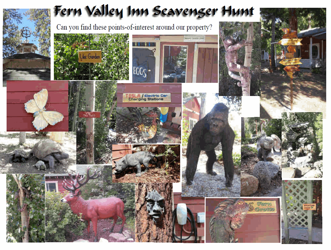 Fern Valley Inn Scavenger Hunt